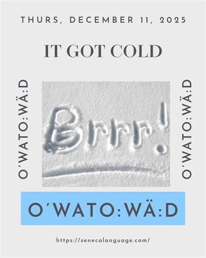 Learn Seneca Language - Word of the Day #senecalanguage