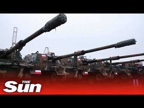 Poland receives convoy of tanks and Howitzers from South Korea