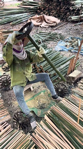 Bamboo toothpick factory . 48 . ##bamboo #factory #toothpick