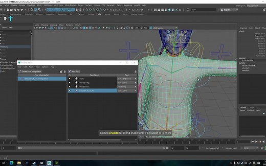 Maya-AdvancedSkeleton绑定详细流程-3修型与驱动调整