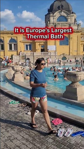 Europe's Largest Thermal Bath in Budapest #budapest #thermalbaths #europetravel #travelshorts