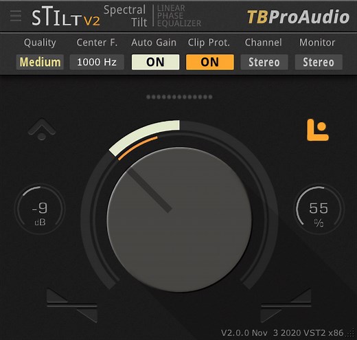 TBProAudio releases sTilt 2.0 free spectral tilt EQ plugin