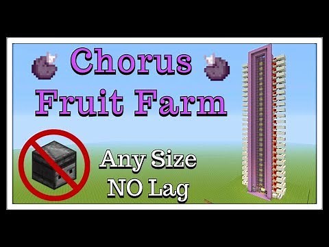Minecraft Tutorial : Chorus Fruit Farm "NO observers blocks"