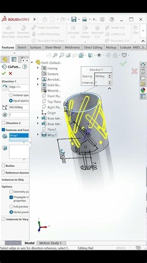 SolidWorks Wrap Command Explained | Advanced Modeling #shorts