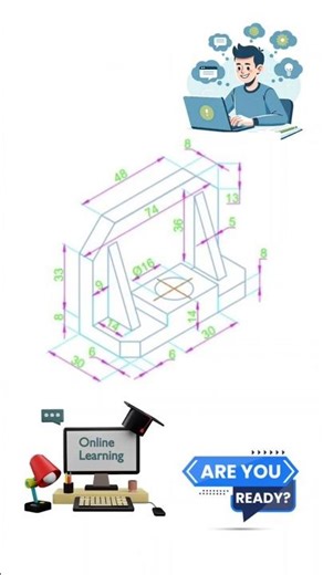 "Isometric Drawing for Beginners – Step-by-Step Tutorial" || Drawing - 8 | 3D CAD TAMIL | #isometric