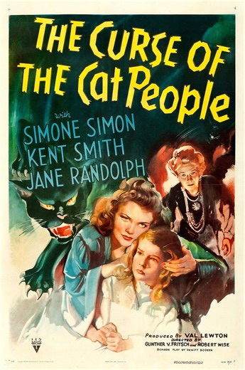 THE CURSE OF THE CAT PEOPLE In this sequel to "Cat People," Oliver Reed (Kent Smith) is married to the lovely Alice Moore (Jane Randolph). The couple has a daughter, Amy (Ann Carter), a withdrawn young girl with a vivid imagination who soon begins talking to visions of her father's deceased former wife, the cursed Irena (Simone Simon). When Amy unintentionally incurs the wrath of a mentally unstable woman (Elizabeth Russell), the girl's relationship with Irena's apparition comes into play. #thec