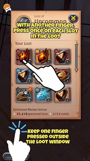 Albion Online | How to LOOT FAST on MOBILE?😉