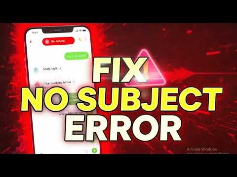 How to solve No Subject message errors in Android group chat