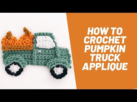 How to crochet a pumpkin truck applique - beginner tutorial