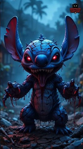 👻Haunted stitch characters version ☠️ #horror #creepy #monster #scary #disney #fyp #stitch #shorts