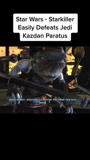 Starkiller Triumphs over Jedi Kazdan Paratus in Epic Star Wars Battle