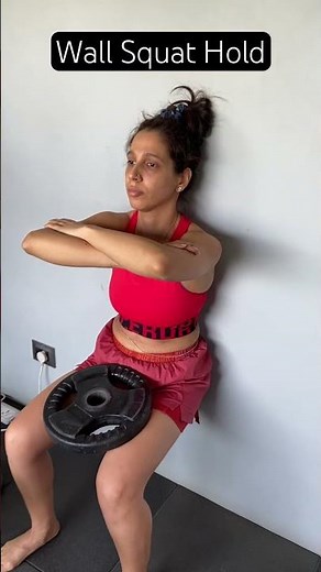 Wall squat hold | Best leg workout for endurance.