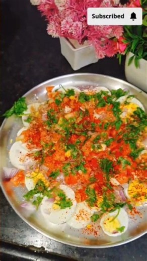 boil egg chaat recipe 😋😋👌🏼✨ #youtube #youtubeshorts #food #recipe #explore #fyp #yt #ytshorts