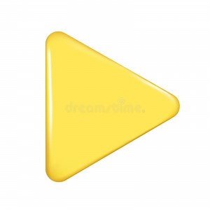 Realistic 3d Yellow Play Sign. Decorative 3d Element, Play Button Icon, Player Symbol for Video, Audio Playback, Social Media Stock Vector - Illustration of element, logo: 281698324