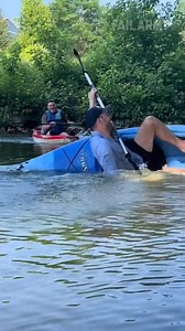 turned his kayak into a failboat 😂 #kayak #boat #fail #shorts #reels | FailArmy
