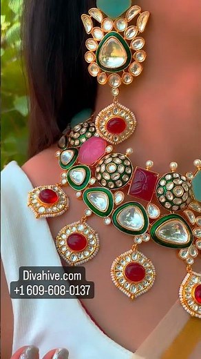 ⚡️✨Premium Kundan Necklace set | Bridal Jewelry sets | Indian Jewelry Collection | DivaHive
