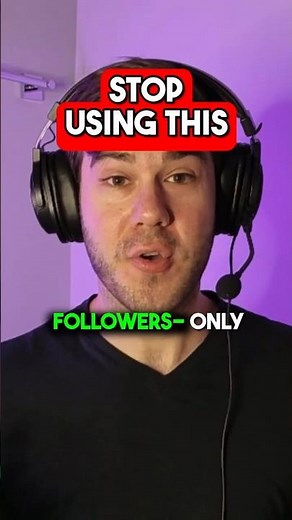 Stop using "Follower Only" mode if you are small 📉