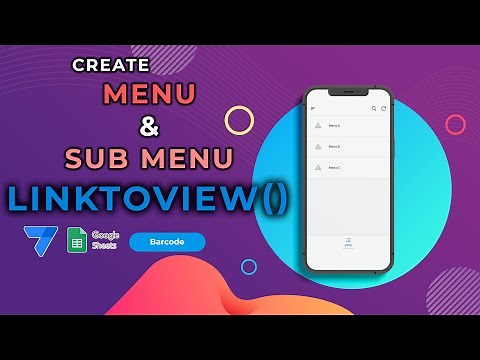 AppSheet Tutorial | Create Menu and SubMenu using linktoview()
