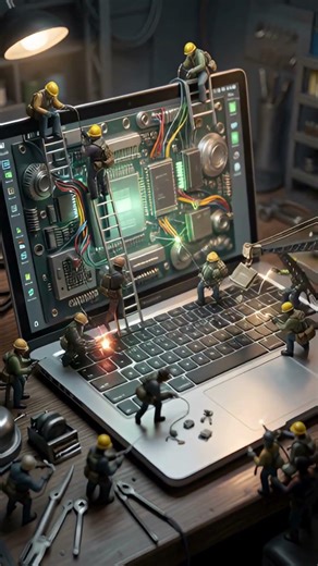 Inside a Giant Laptop: Mechanics Repairing Massive Circuits 💻⚙️ | Miniature Tech World