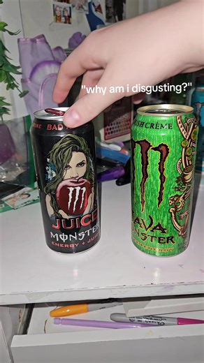 guys.. I can't edit im so sorryyy and yes I am playing with cans ILL FIGHT YOU! anyways.. personally dead apple and monster original mogs everyone! #energydrink #monster #monsterdrink #bestdrink #heartattack