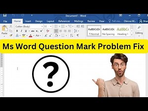 How To Fix Question Mark Problem In Ms Word Symbol Question Mark Problem Fix