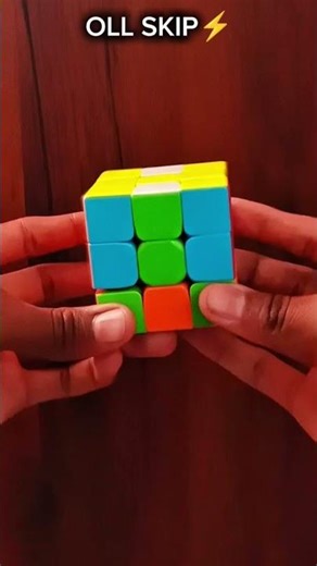 OLL SKIP ⚡ Question...... Rubik's cube algorithm of last layer...#shorts #cubers