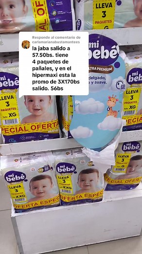 Oferta de Pañales Mi Bebé en Santa Cruz