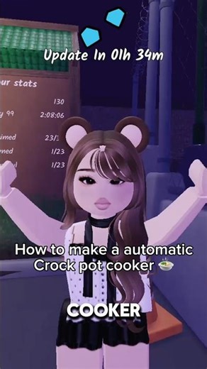How to make automatic crock pot cooker#roblox #99nightintheforest #roblox99nightsintheforest #shorts