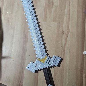 A Minecraft Movie Iron and Diamond Sword. Movie, video game, props, cosplay