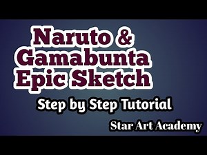 Naruto and Gamabunta Epic Sketch | Step by Step Pencil Drawing | Star Art Academy