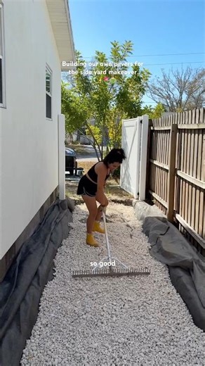 from a dirt hole to a patch of rocks we’re ready to lay concrete 🧚🏽✨ #renovationproject #backyard