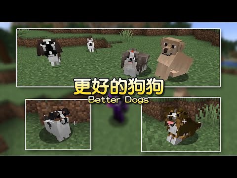 Minecraft狗派人士的福音!! 一個材質包 30多種可愛狗勾任你養!!