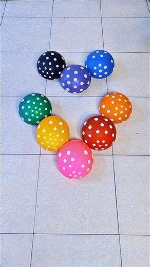 ⚫️🔵🟣+🟢🟡🩷🔴🟠 Beautiful Balloon Pop Mixing Color