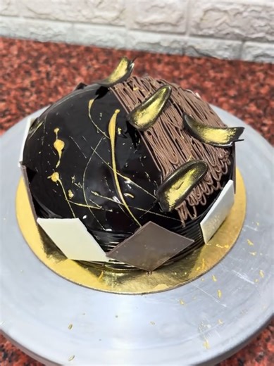 Amazing Chocolate Mirror Glaze Dome Cake Decoration | Satisfying Chocolate Cake Design