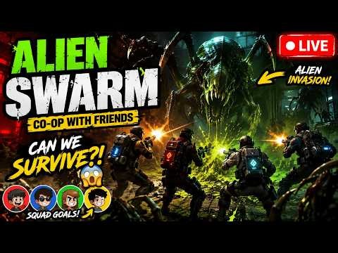 👽 Aliens Everywhere! 😱 Can Our Squad Survive? | Alien Swarm Co-op LIVE with Friends 🔴 | Ep-02