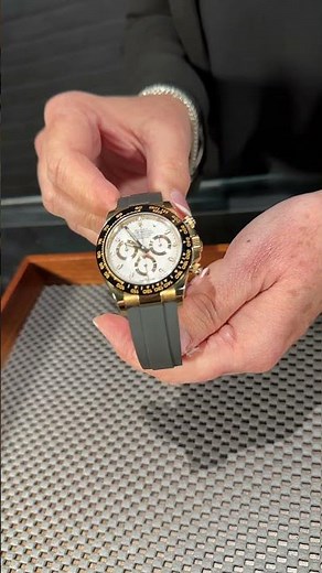 Rolex Daytona Yellow Gold Ceramic Bezel Rubber Strap White Dial Watch 116518 Review | SwissWatchExpo