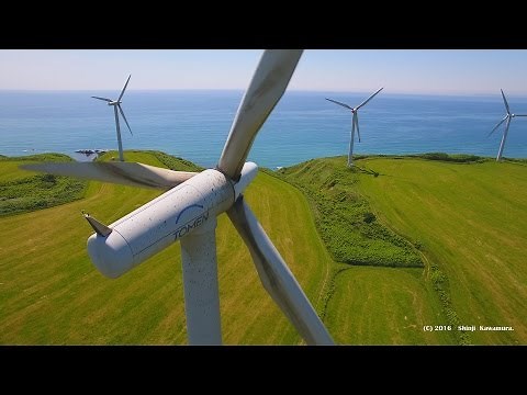 DRONE×HOKKAIDO 4K 風Ｗとままえ 上平グリーンヒルウインドファーム