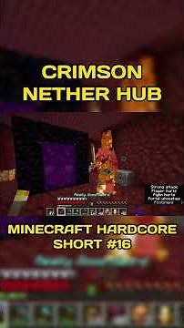 Crimson Nether HUB Build 🔥 #minecraft #shorts #minecraftbuilding