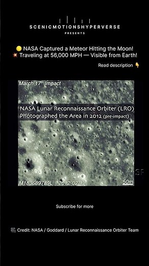 NASA Captured a Meteor Smashing Into the Moon 💥 | Real Impact at 56,000 MPH