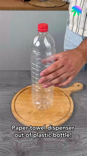 Paper towel dispenser out of plastic bottle! | Magic Hands Creations