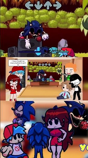 FNF Sonic EXE Super High Effort | To Too Slow Awemix Reaction #shorts