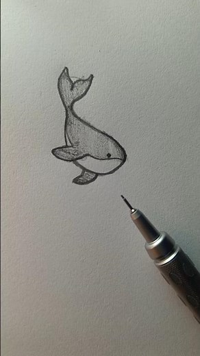 Orca Drawing Made Easy: Fast Tutorial for Artists of Any Level #foryou #art #shorts #howtodraw #draw