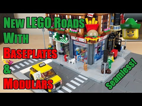 Using New LEGO Road Plates With Baseplates & Modulars - Easy, Cost Effective, Looks Good 60304 🚗🚛🛣🏙🏹