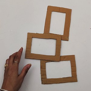creative photo frame making ideas from waste cardboard for personalize your photos | My Arts & Crafts