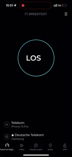 Telekom 5G Speedtest in Germany