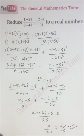 Simplifying Complex Number Expressions in Mathematics