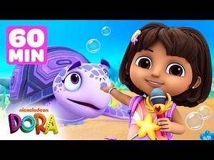 Dora's Mermaid Splash! 🧜‍♀️ Underwater Adventures for 60 Minutes | Dora & Friends