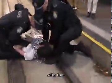 UPDATE: Rabid Jace Turner Charged In Violent Assault On Sydney Police OfficersThis video was the result after the initial chomp. Officers punched to free the hand and protect their colleague. The cop was hospitalized but now has fully recovered with no lasting issues.  "Free Palestine" Marxist hate-group member Jace Turner bit an officer’s thumb with “extreme force”, causing significant injuries. Turner was charged with assaulting a police officer in the execution of duty, causing actual bodily