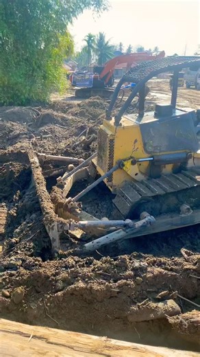 Bulldozer clearing land — real progress in action 💪🚜