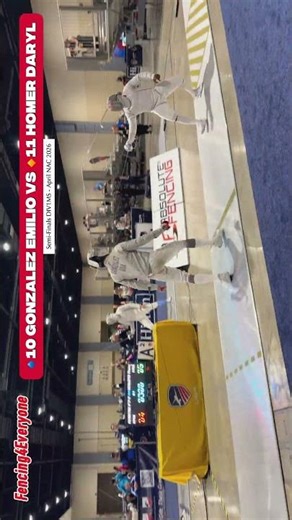 🔹10 GONZALEZ Emilio vs🔸11 HOMER Daryl #fencing #saber #sport #highlight #esgrima #fencing4everyone